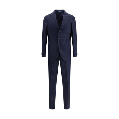 Gi Capri Blue Fleece Wool Two-Piece Suit