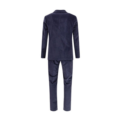 Gi Capri Blue Cotton Two-Piece Suit