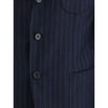 Gi Capri Blue Fleece Wool Two-Piece Suit