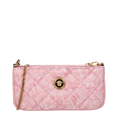 Versace Pink Fabric Crossbody Bag