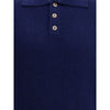 Brunello Cucinelli Blaues Kaschmir-Poloshirt