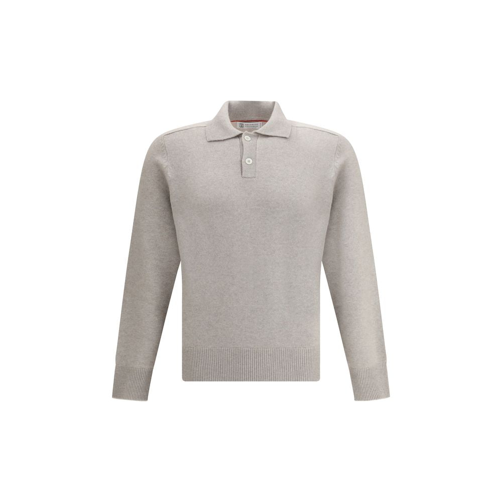 Brunello Cucinelli Beige Kaschmir-Poloshirt