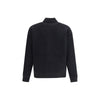 Laneus Black Merino Wool Bomber