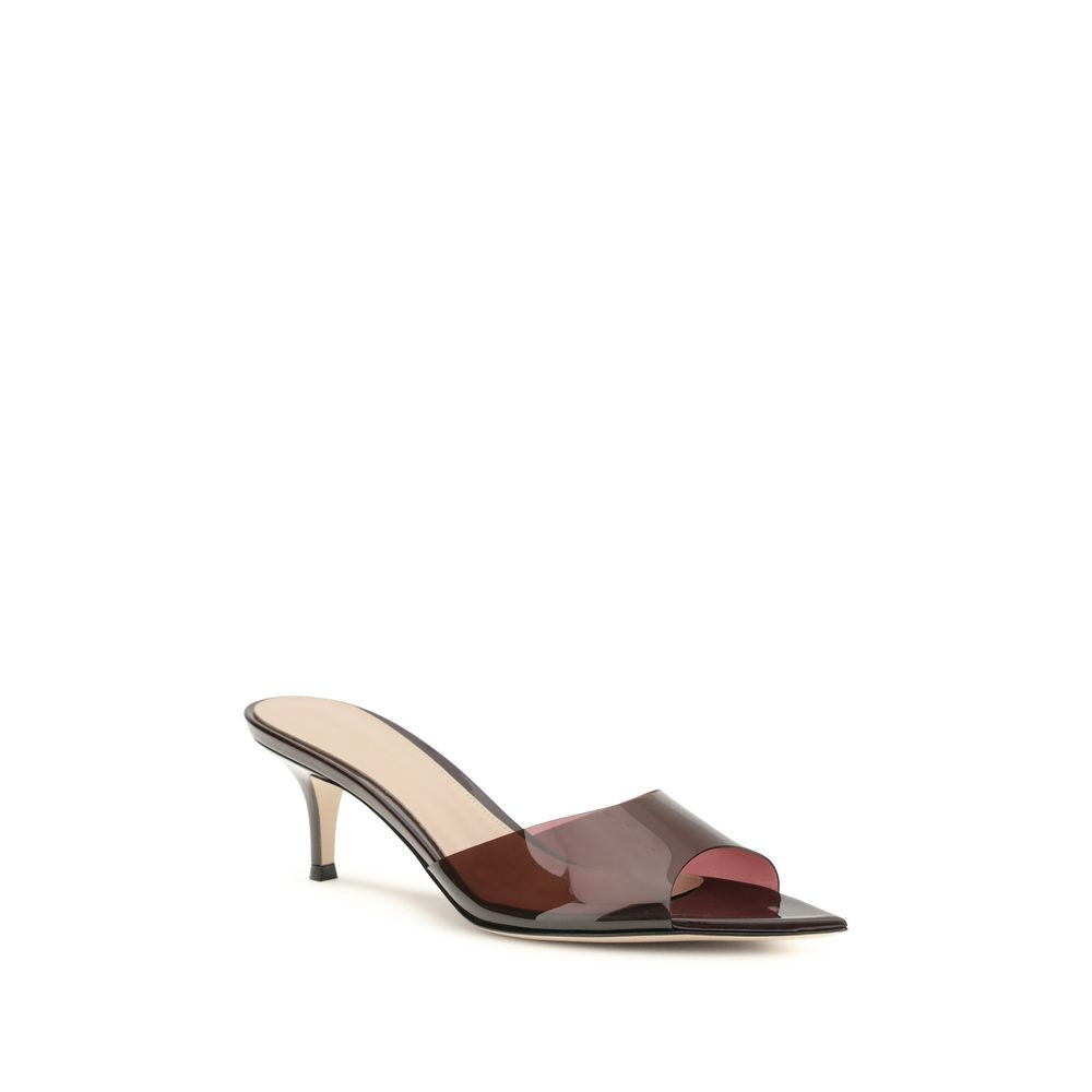 Gianvito Rossi Bordeaux Polyurethan-Stiletto-Sandalen
