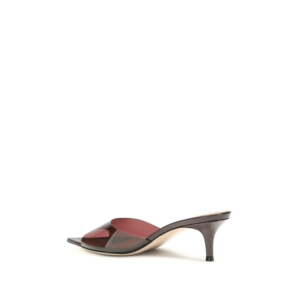 Gianvito Rossi Bordeaux Polyurethan-Stiletto-Sandalen