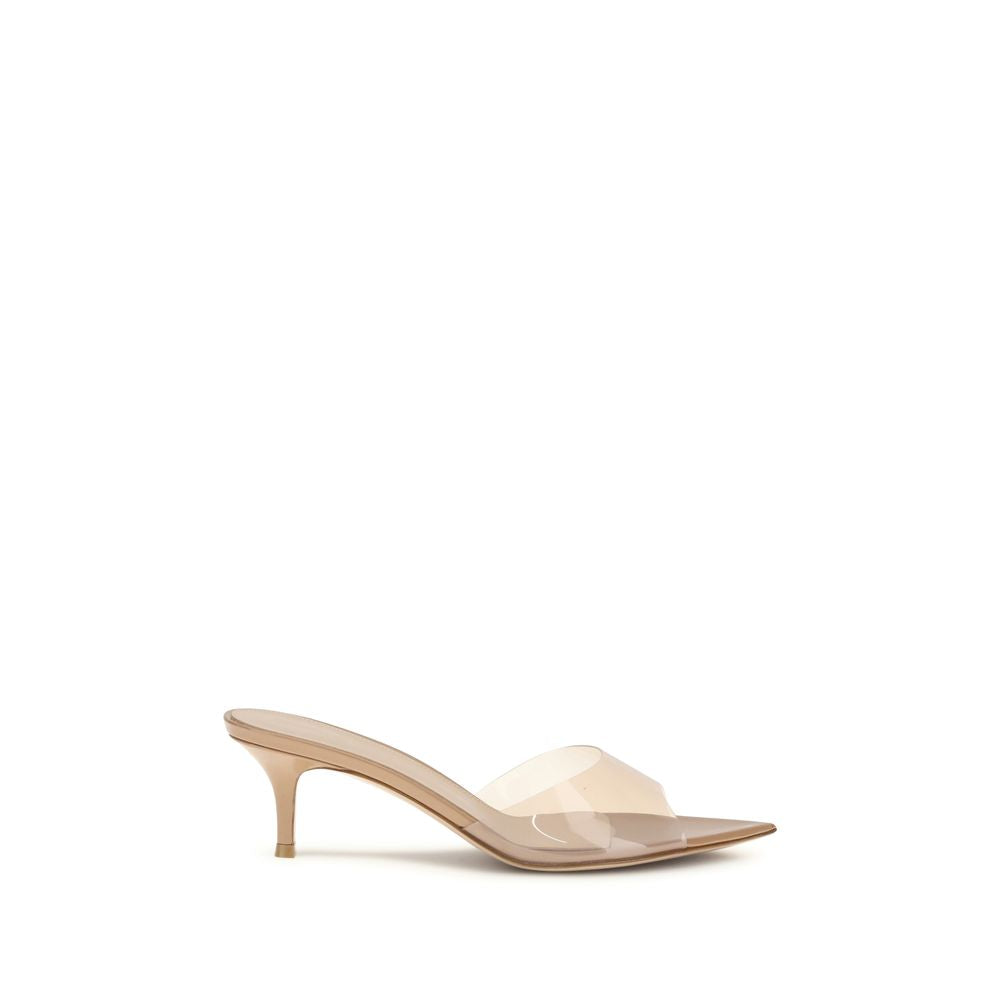 Gianvito Rossi Beige Polyurethan-Stiletto-Sandalen