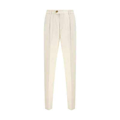 Brunello Cucinelli Cream Cotton Casual Pants
