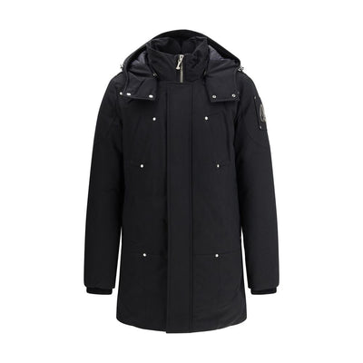 Moose Knuckles Parka aus schwarzer Baumwolle