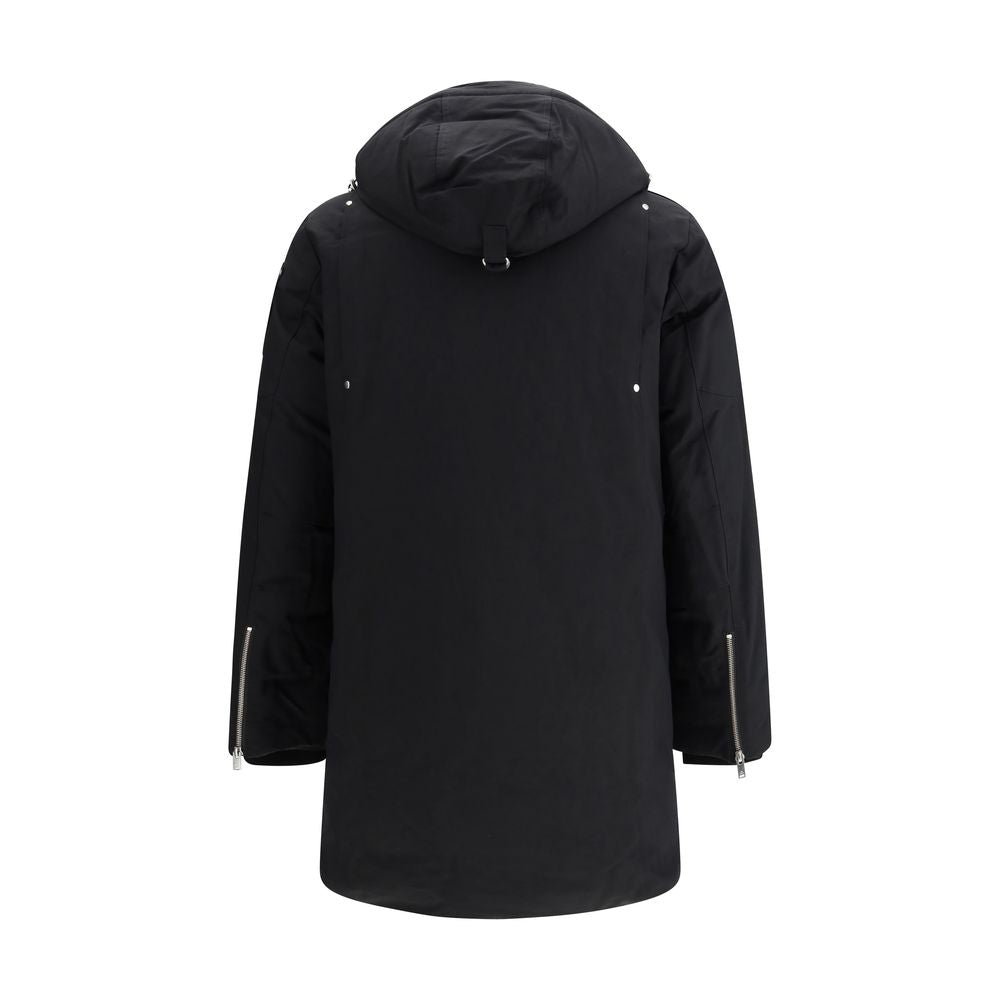 Moose Knuckles Parka aus schwarzer Baumwolle