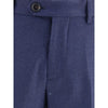 Brunello Cucinelli Blaue Fleece-Wollhose