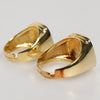 Dolce & Gabbana Gold-Tone Real Brass Black Enamel "DG" Adjustable Rings