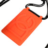 Dolce & Gabbana Holder Neon Orange Rubber DG Embossed Adjustable Badge