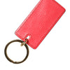Dolce & Gabbana Red Calf Leather Logo Metal Ring Men Keychain Keyring