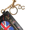 Dolce & Gabbana Black Leather #DGLovesLondon Cardholder Coin Case Keyring