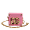 Dolce & Gabbana Pink DG Logo Plaque Cover Gold Chain Airpods Case