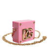 Dolce & Gabbana Pink DG Logo Plaque Cover Gold Chain Airpods Case