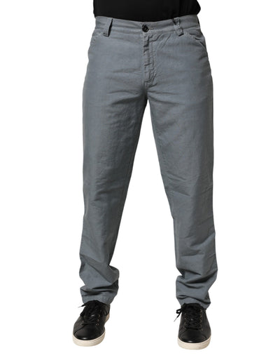 Master Coat Gray Cotton Regular Fit Men Denim Trouser Jeans