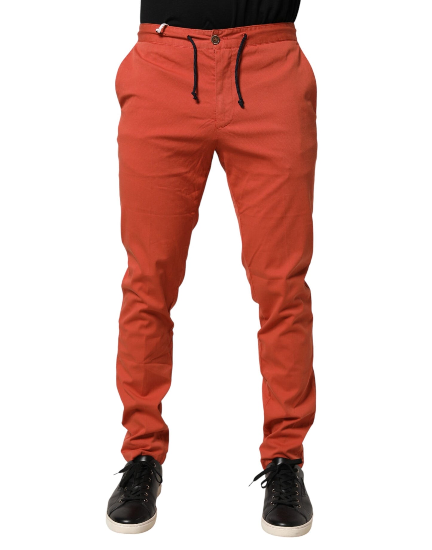 Domenico Tagliente Orange Skinny Fit Herren Chinohose
