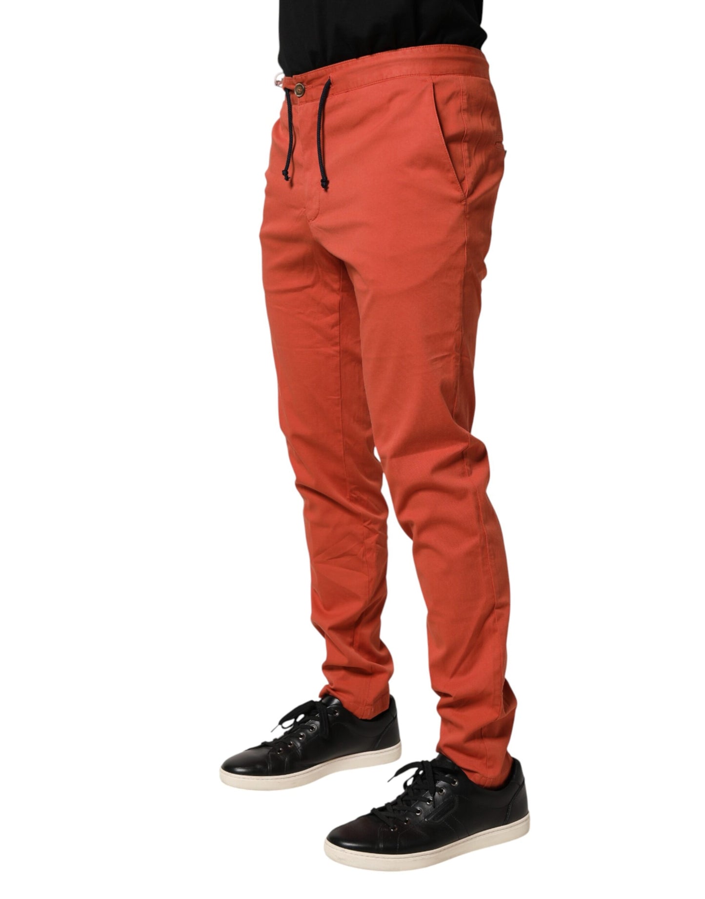 Domenico Tagliente Orange Skinny Fit Herren Chinohose