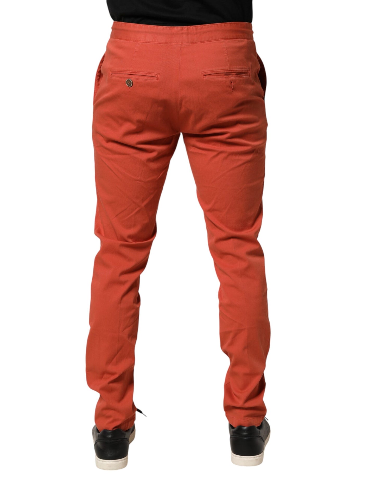 Domenico Tagliente Orange Skinny Fit Herren Chinohose