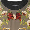 Dolce & Gabbana Enchanted Sicily Silk Crewneck Blouse Sweater