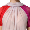 Dolce & Gabbana Multicolor Short Sleeves Silk Blouse Top