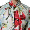 Dolce & Gabbana Multicolor Floral Long Sleeves Blouse Top