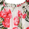 Dolce &amp; Gabbana Bluse mit mehrfarbigem Blumenmuster und schulterfreiem Oberteil