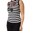 Dolce & Gabbana Black White Cashmere Silk Sleeveless Top