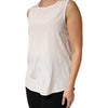 Peserico Off White Silk Stretch Roundneck Sleeveless Tank Top