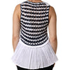 Dondup White Black Knitted Round Neck Sleeveless Tank Top