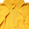 Moschino Couture Yellow Silk Collared Long Sleeves  Top