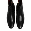Dolce & Gabbana Black Leather Chelsea Short Ankle Boots  Shoes