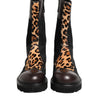 Dolce & Gabbana Multicolor Leopard Mid Calf Boots Shoes