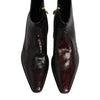 Dolce & Gabbana Bordeaux Chelsea Men Short Ankle Boots Shoes