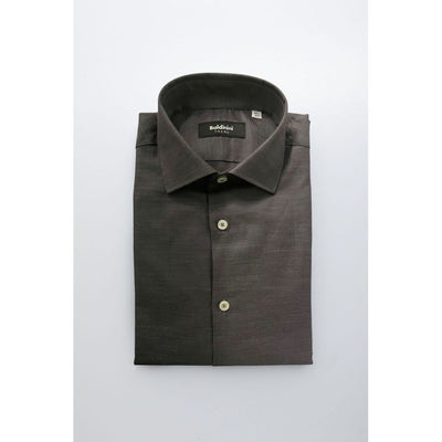 Baldinini Trend Gray Cotton Men Shirt