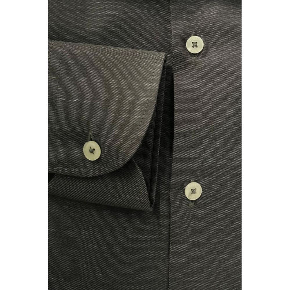 Baldinini Trend Graues Baumwollhemd