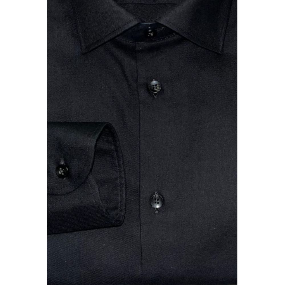 Baldinini Trend Black Cotton Men Shirt
