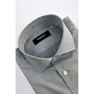 Baldinini Trend Light Blue Cotton Men Shirt