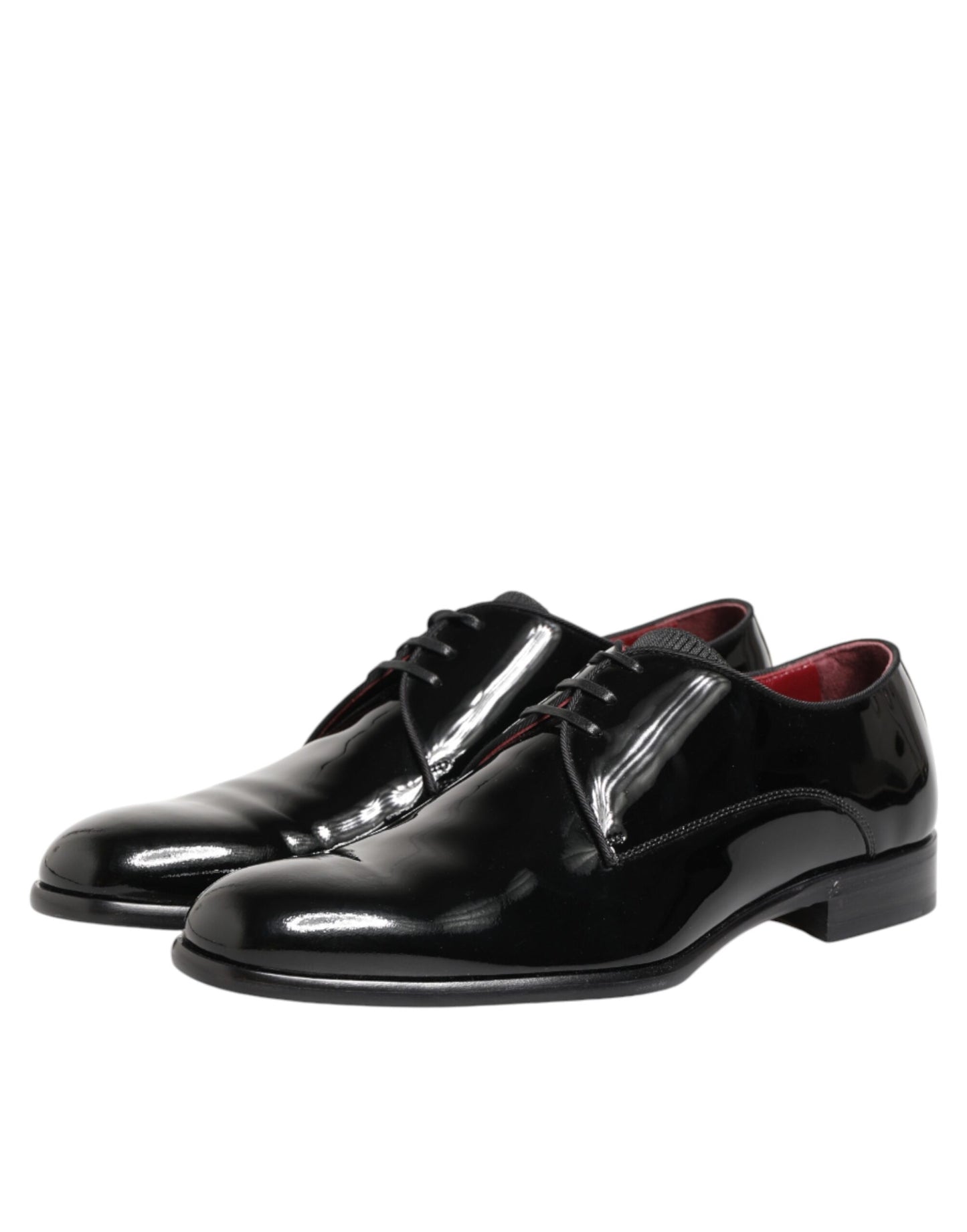 Dolce & Gabbana Black Calfskin Leather Derby Men Dress Shoes