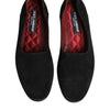 Dolce & Gabbana Black Leather Suede Slip On Loafers Dress Shoes
