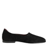 Dolce & Gabbana Black Leather Suede Slip On Loafers Dress Shoes