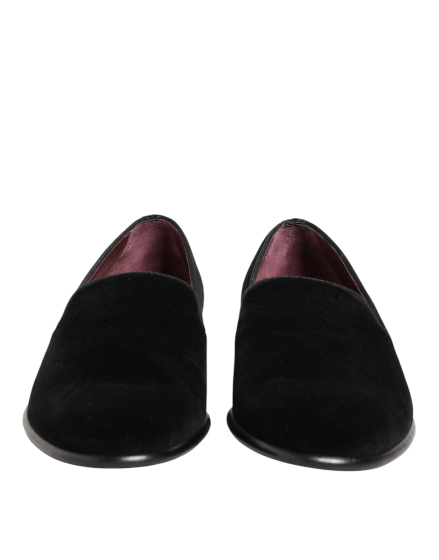 Dolce &amp; Gabbana Schwarze Slipper aus Wildleder
