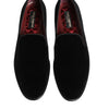 Dolce &amp; Gabbana Schwarze Slipper aus Wildleder