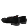 Dolce &amp; Gabbana Schwarze Slipper aus Wildleder