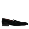 Dolce &amp; Gabbana Schwarze Slipper aus Wildleder