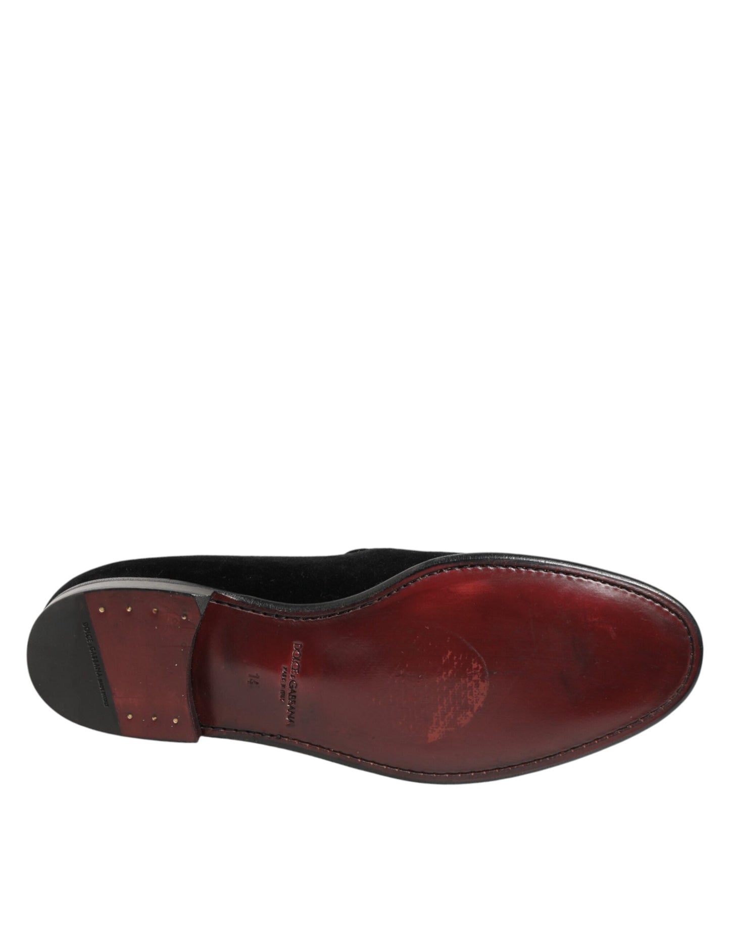 Dolce &amp; Gabbana Schwarze Slipper aus Wildleder