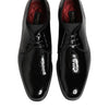 Dolce &amp; Gabbana Derby-Schuhe aus schwarzem Kalbsleder