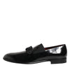 Dolce & Gabbana Black Leather Slip On Dress Men Loafers Shoes