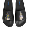 Dolce & Gabbana Black Leather Slides Sandals Beachwear Shoes